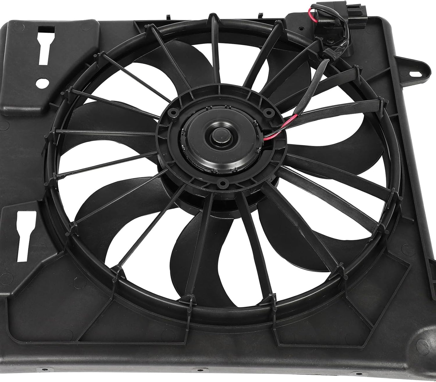 Radiator Cooling Fan Assembly Compatible with 2007-2011 Jeep Wrangler – Engine Cooling Fan Replacement (620-055, 621680, 76035, CF13027, FA70437, 55056642AB, 55057123AB, 68085950AA)