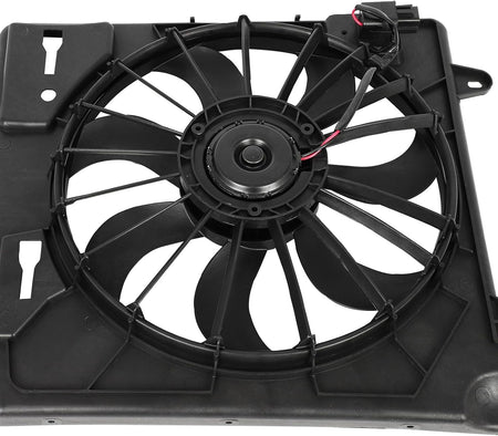 Radiator Cooling Fan Assembly Compatible with 2007-2011 Jeep Wrangler – Engine Cooling Fan Replacement (620-055, 621680, 76035, CF13027, FA70437, 55056642AB, 55057123AB, 68085950AA) - KUDUPARTS