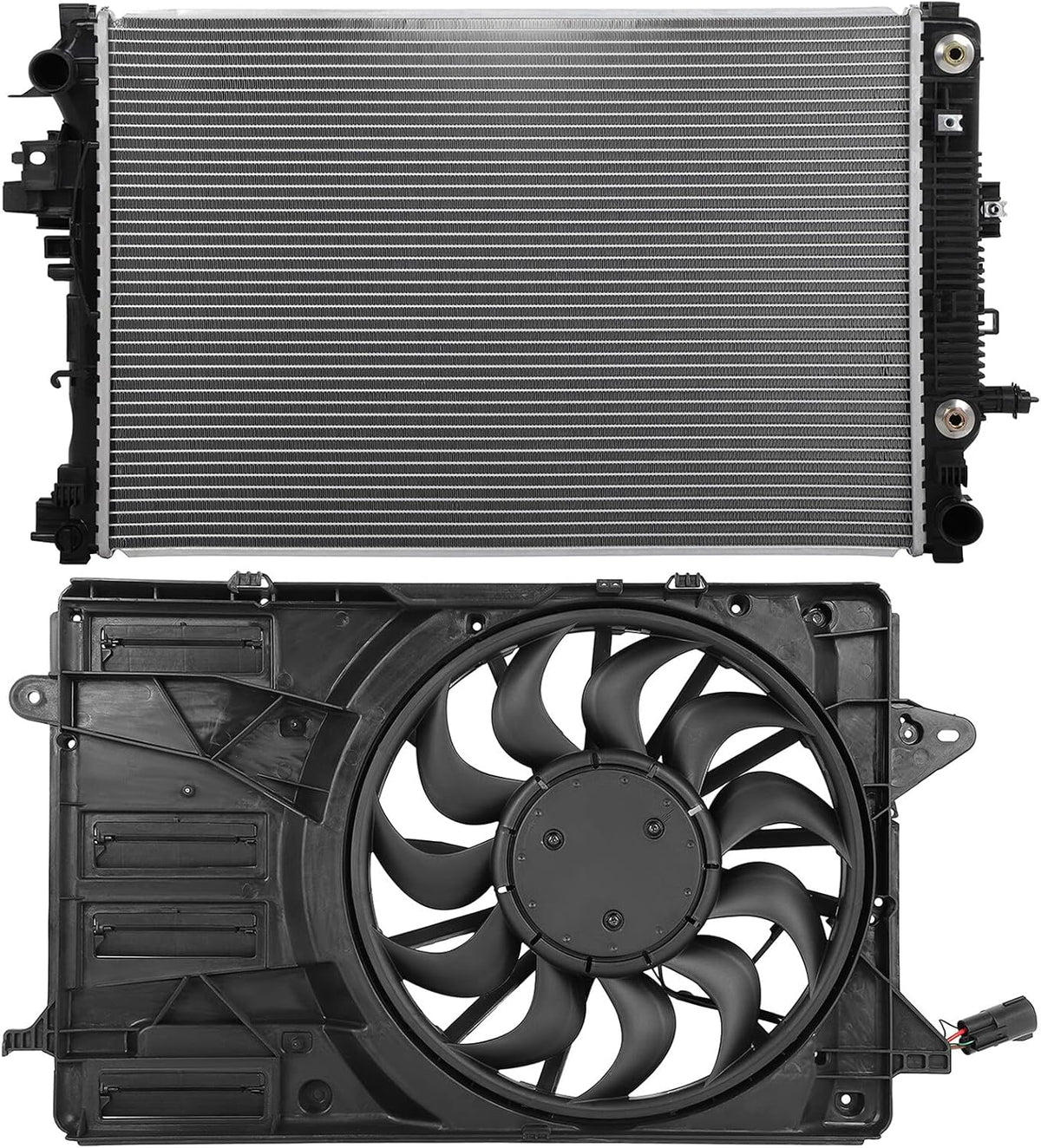 Radiator Cooling Fan Assembly 13574 | 624090 Replacement for 2016-2018 Chevrolet Malibu 1.5L - KUDUPARTS
