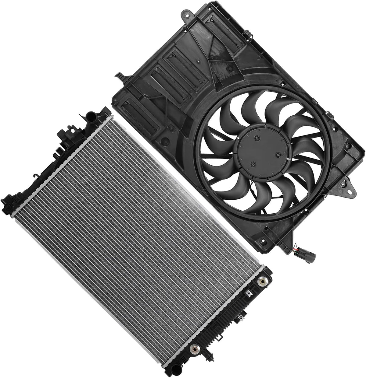 Radiator Cooling Fan Assembly 13574 | 624090 Replacement for 2016-2018 Chevrolet Malibu 1.5L - KUDUPARTS