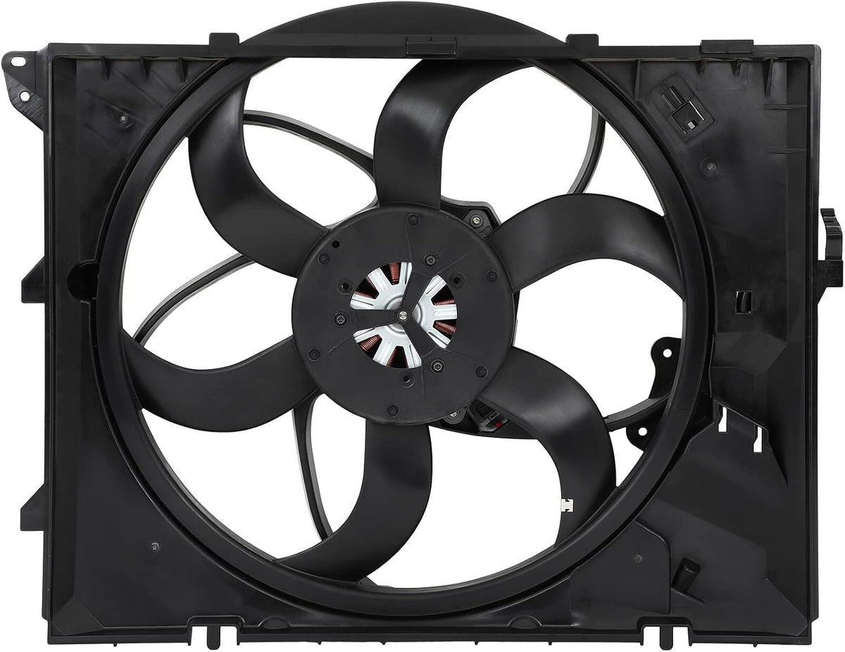 Radiator Cooling Fan Assembly Compatible with 2008-2013 128i, 2006 325i/325xi, 2007-2013 328i – Replaces 622980, 622990, 2811867, 6010025, 76281, 76291 - KUDUPARTS