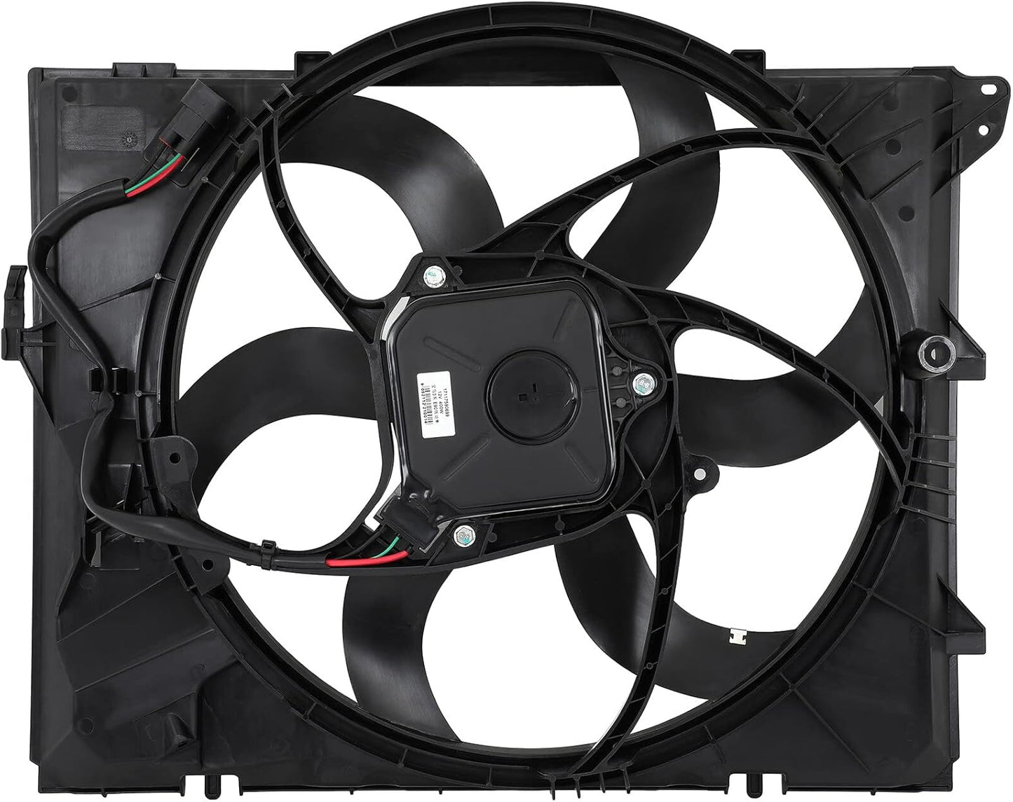 Radiator Cooling Fan Assembly Compatible with 2008-2013 128i, 2006 325i/325xi, 2007-2013 328i – Replaces 622980, 622990, 2811867, 6010025, 76281, 76291