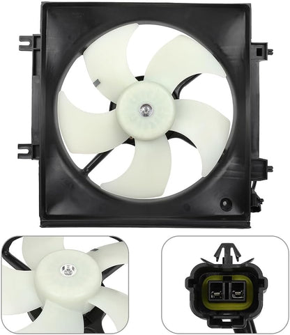 A/C Condenser Cooling Fan Assembly Compatible with 2009-2013 Subaru Forester & 2008-2011 Impreza