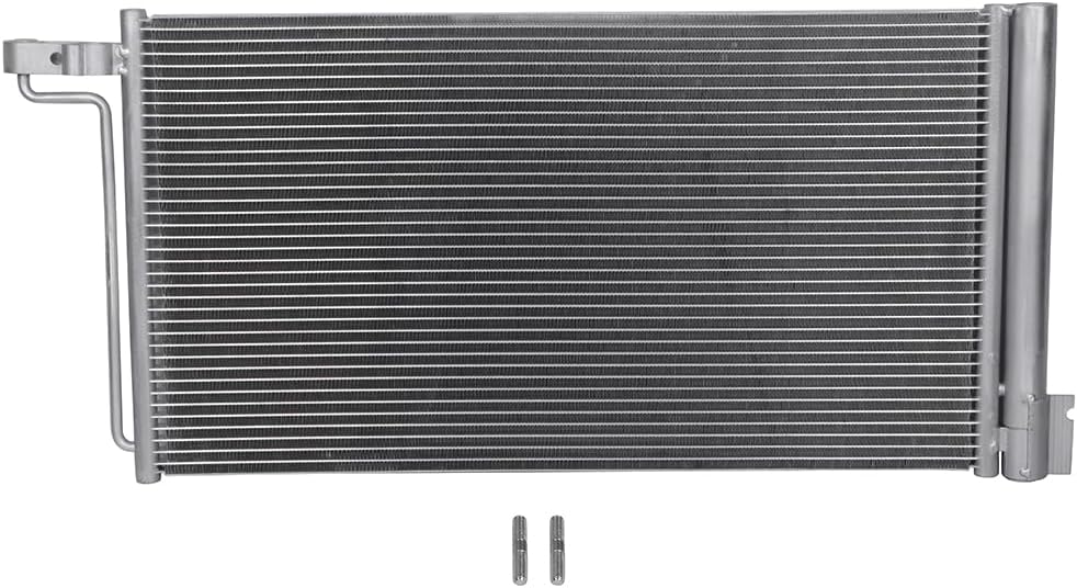 AC Condenser Compatible with 2015-2018 Ford Focus SE/Titanium Hatchback & Sedan 4-Door, Radiator Cooling Fan Assembly, Replacement 4914, 940765, F1FZ19712A, 1857751, F1F119710CA