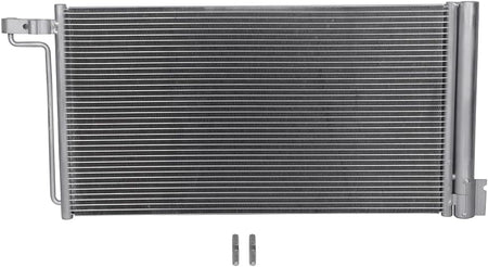 AC Condenser Compatible with 2015-2018 Ford Focus SE/Titanium Hatchback & Sedan 4-Door, Radiator Cooling Fan Assembly, Replacement 4914, 940765, F1FZ19712A, 1857751, F1F119710CA - KUDUPARTS