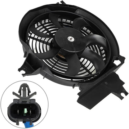 Radiator Cooling Fan Assembly Compatible with Hyundai Santa Fe 2001-2006 – Replaces 674-59593, 321-55010-200, HY3113109, 9773026200, 9773026150, 9778626200, 9773726000, 9773526101, 610610