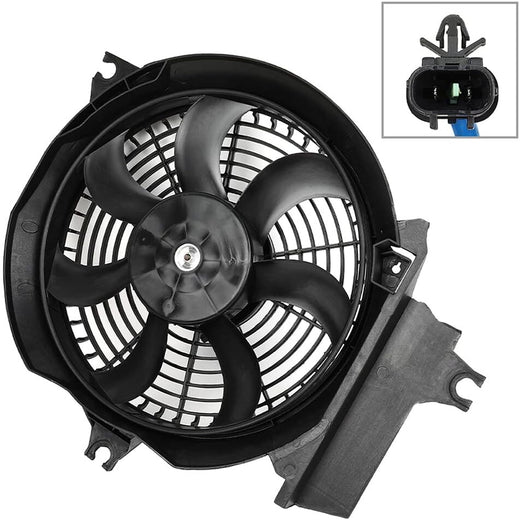 Radiator Cooling Fan Assembly Compatible with Hyundai Santa Fe 2001-2006 – Replaces 674-59593, 321-55010-200, HY3113109, 9773026200, 9773026150, 9778626200, 9773726000, 9773526101, 610610 - KUDUPARTS