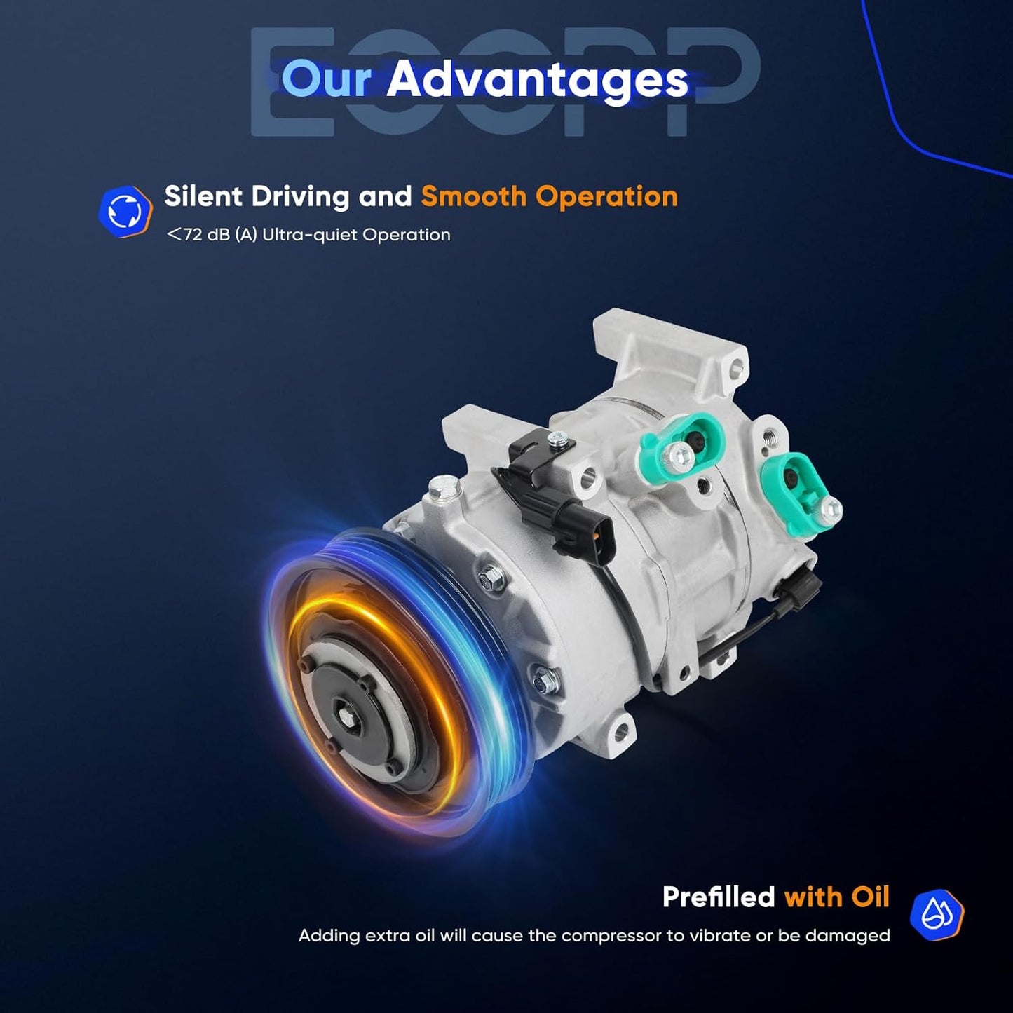 A/C Compressor with Clutch – Compatible with Hyundai Tucson 1.6L (2017-2018)