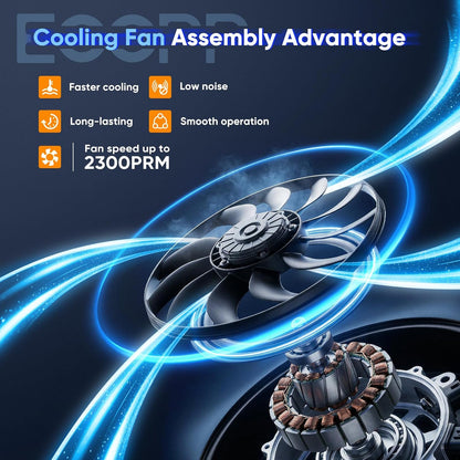 Radiator Fan Assembly Compatible with 2012 Buick Verano & 2011-2016 Chevrolet Cruze - Replaces 622890, 76243, FA70922, 13267634, 13289627, 13335183, 13360890, 13360891, 13368577, 13372154, 13427160, 13427161