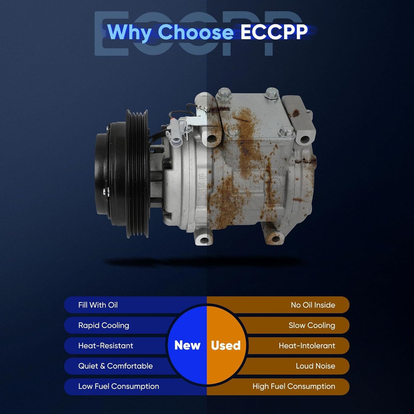 A/C Compressor for Toyota Tacoma 3.4L (1995-2004) – Fast Cooling Air Conditioning Compressor