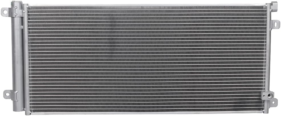 AC Condenser & Radiator Cooling Fan Assembly Compatible with 2017-2019 Honda Civic EX/EX-L/LX Hatchback 4-Door — Replacement 30008, CN30008PFC, 80100TBCA01, HO3030163