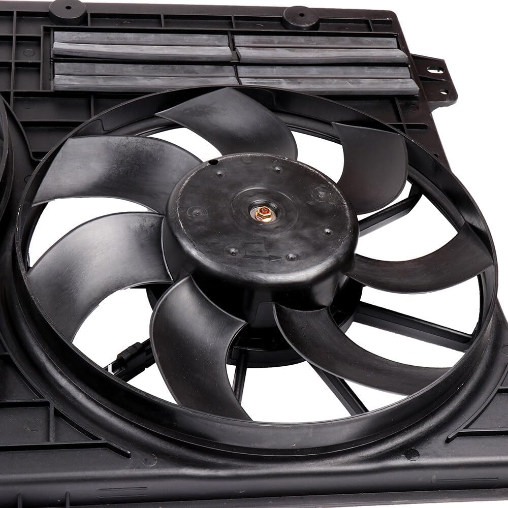620-805 Cooling Fan + 3889 Condenser Replacement for 2012-2014 Volkswagen Beetle & 2011-2013 Volkswagen Jetta