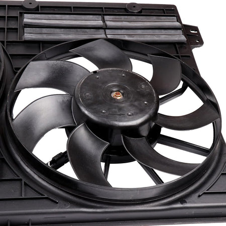 620-805 Cooling Fan + 3889 Condenser Replacement for 2012-2014 Volkswagen Beetle & 2011-2013 Volkswagen Jetta - KUDUPARTS