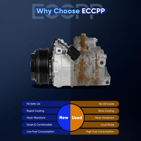 AC Compressor with Clutch 2005-2011 Fit for Cadillac STS 3.6L Air Conditioning Compressor - KUDUPARTS
