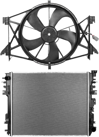 Cooling Fan Assembly Radiator Fit for 2009-2010 Dodge Ram 1500, 2011-2018 Ram 1500, 2019 Ram 1500 Classic