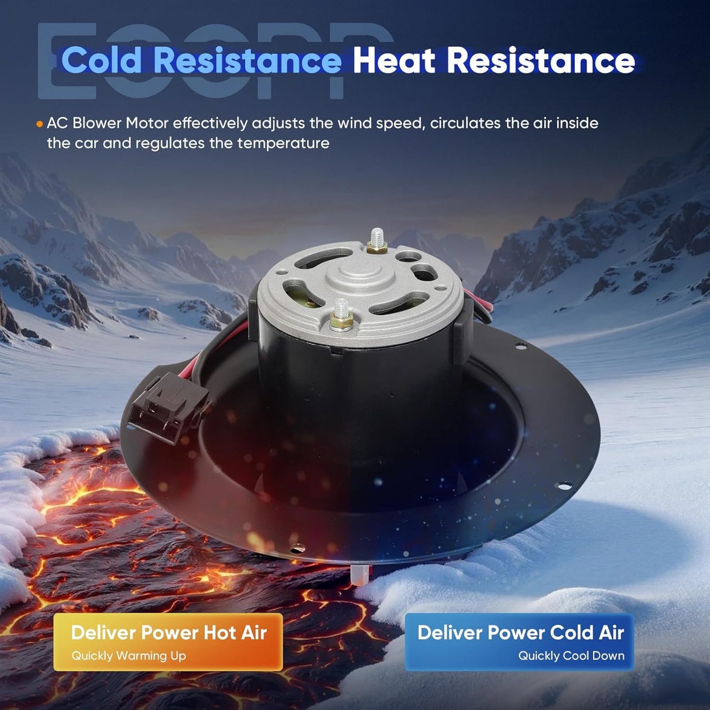 Blower Motor Compatible with International Harvester 1997-2014 5500i, 5600i, 9900i, 5900i, 9200i SBA, 9400i SBA, 9900ix, 9100i SBA, 9900i SFA, 9900ix SFA, 3000, 5000, 9200 SBA, 9300, 9400, 9900 – AC Blower Replacement