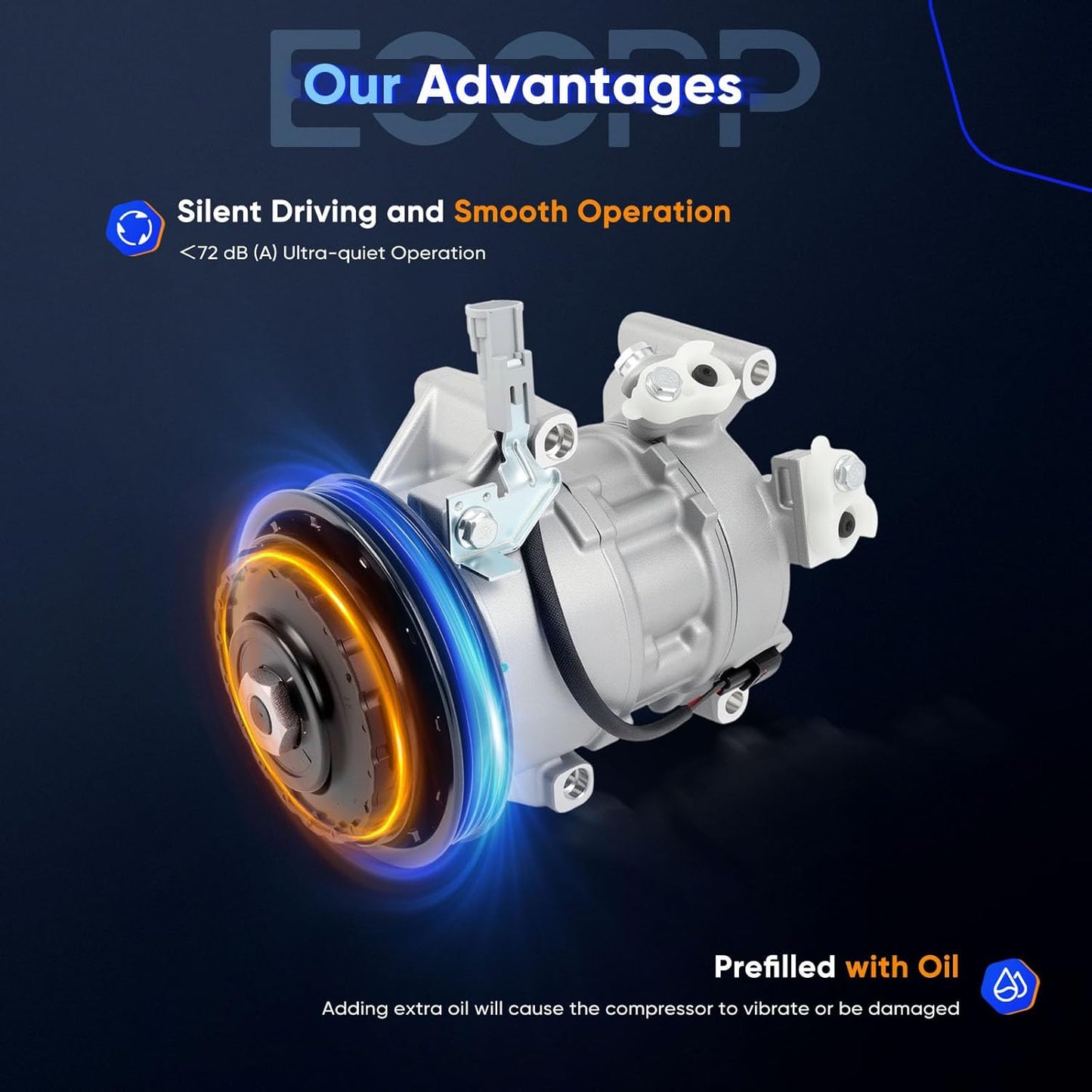 A/C Compressor with Clutch – Fits Toyota Yaris 1.5L (2012-2018) – Strong Cooling Performance
