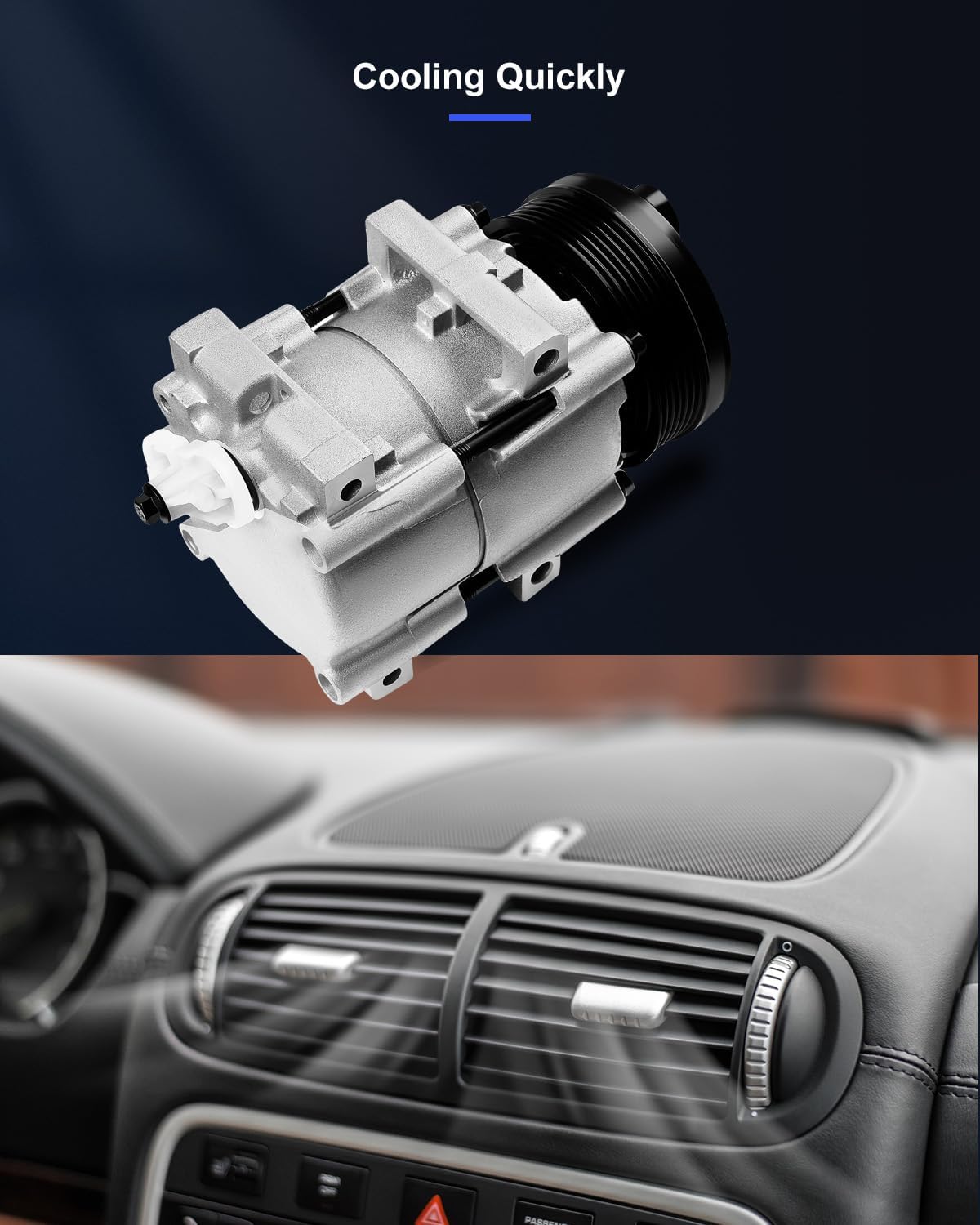 AC Compressor with Clutch – Compatible with Ford Escort & Mercury Tracer (1992–2002) - KUDUPARTS