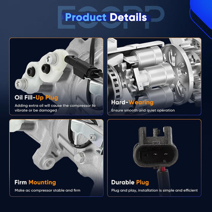 A/C Compressor with Clutch – Compatible with BMW 340i 440i 3.0L (2016-2020) & Mini Cooper 1.5L 2.0L (2017-2019)