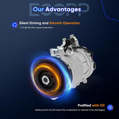 A/C Compressor with Clutch – Compatible with BMW 340i 440i 3.0L (2016-2020) & Mini Cooper 1.5L 2.0L (2017-2019)