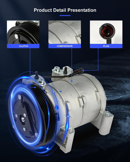 AC Compressor Fast Cooling – Compatible with 2004 Isuzu Rodeo 3.5L & 1998-2002 Honda Passport 3.2L - KUDUPARTS