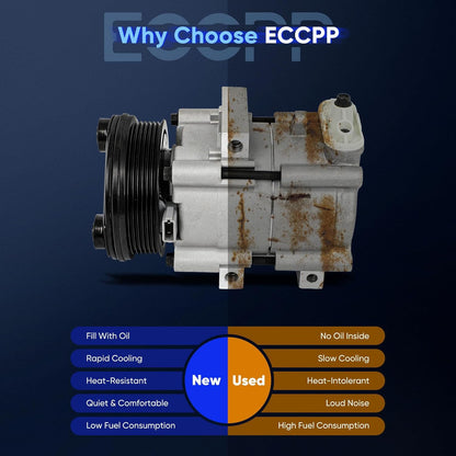 1997-2001 Ford E-150 E-250 Econoline 4.2L A/C Compressor with Clutch – Strong Cooling