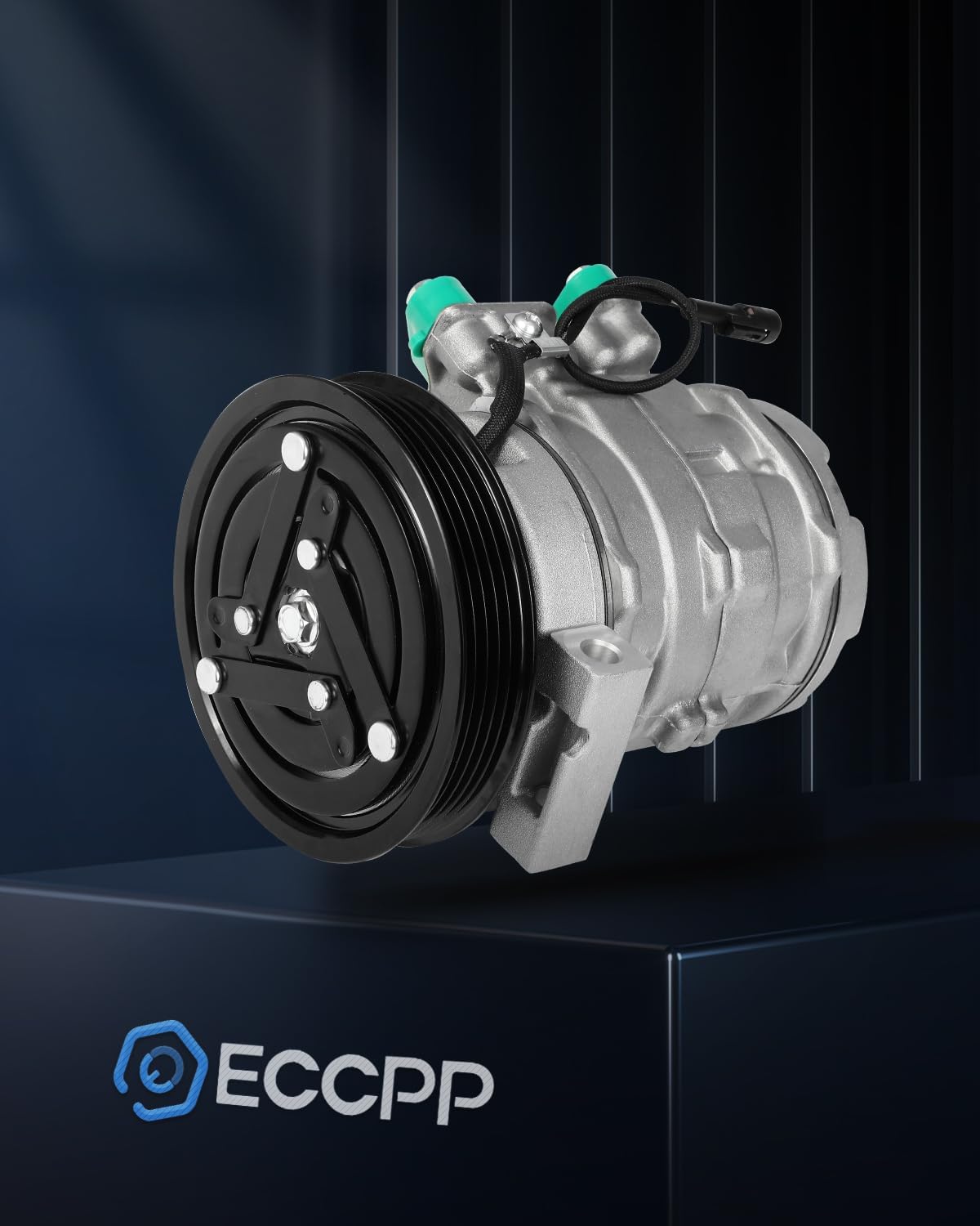 AC Compressor with Clutch – Fast Cooling, 1999-2003 Chevrolet Tracker L4 2.0L, 5 Grooves, 10S11C