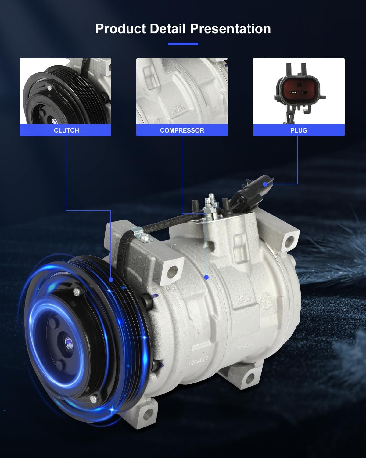 AC Compressor Compatible with Jeep Liberty 2.8L 2005-2006 – Fast Cooling