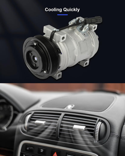 AC Compressor Compatible with Jeep Liberty 2.8L 2005-2006 – Fast Cooling