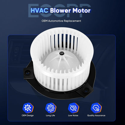 HVAC AC Heater Blower Motor with Fan Cage for 2004-2007 Buick Rainier, 2002-2009 Chevrolet Trailblazer, 2002-2006 Chevrolet Trailblazer EXT