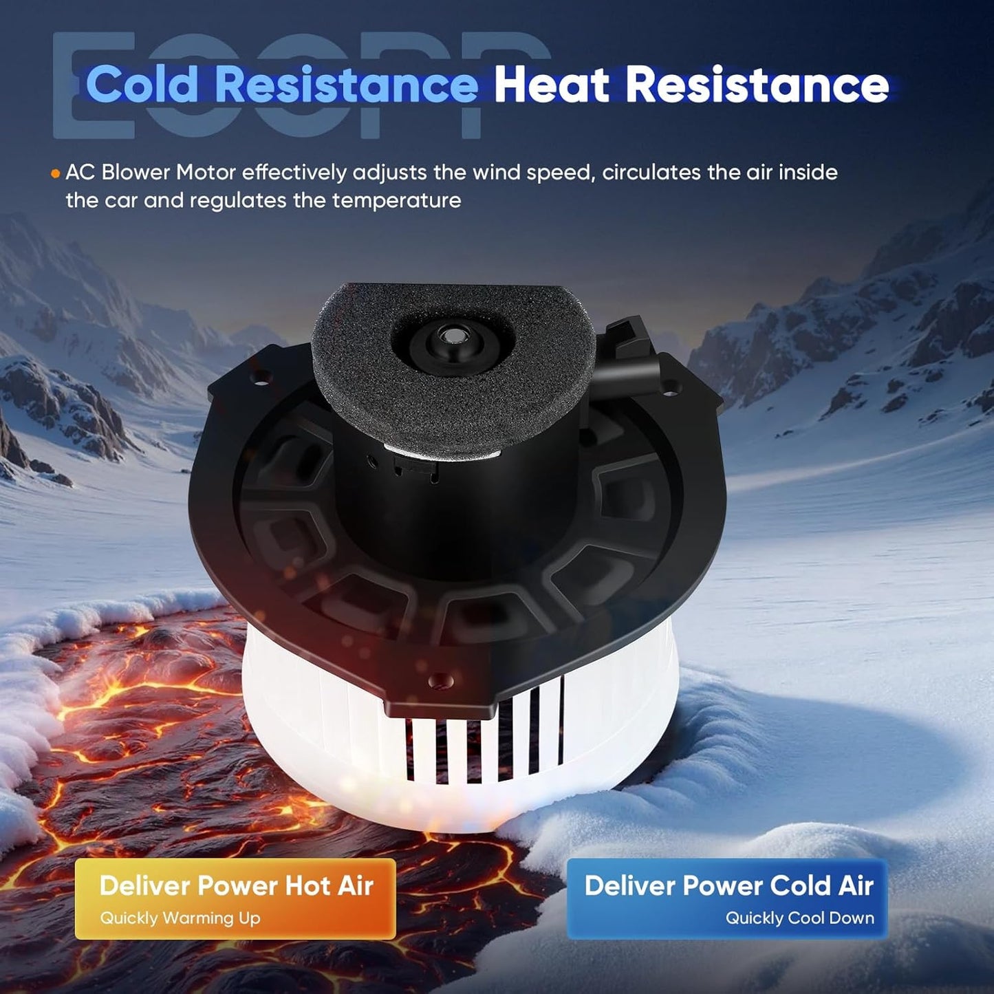 HVAC AC Heater Blower Motor with Fan Cage for 2004-2007 Buick Rainier, 2002-2009 Chevrolet Trailblazer, 2002-2006 Chevrolet Trailblazer EXT