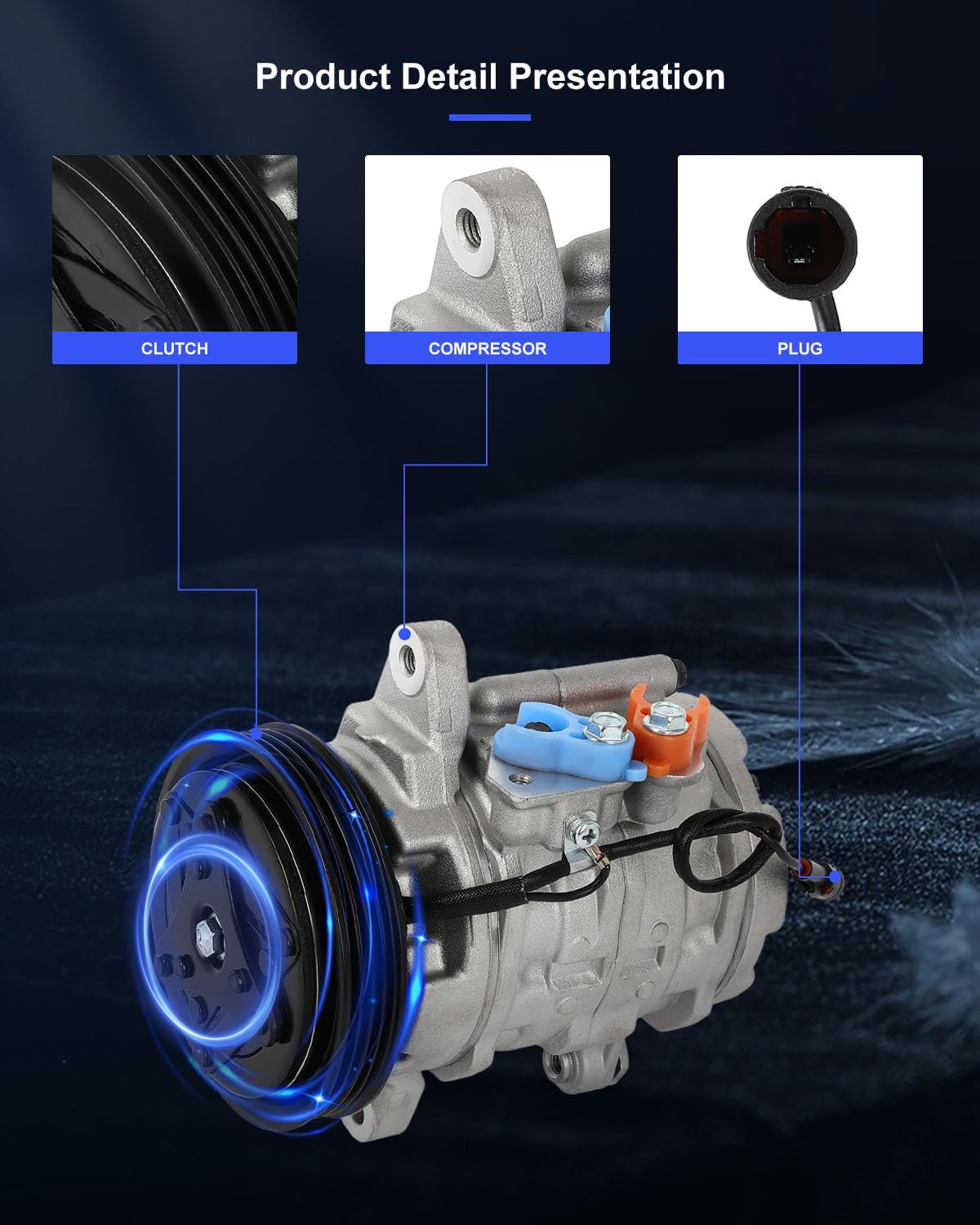 A/C Compressor with Clutch – Fits Chevrolet Tracker & Suzuki Vitara 1.6L (1999-2002)
