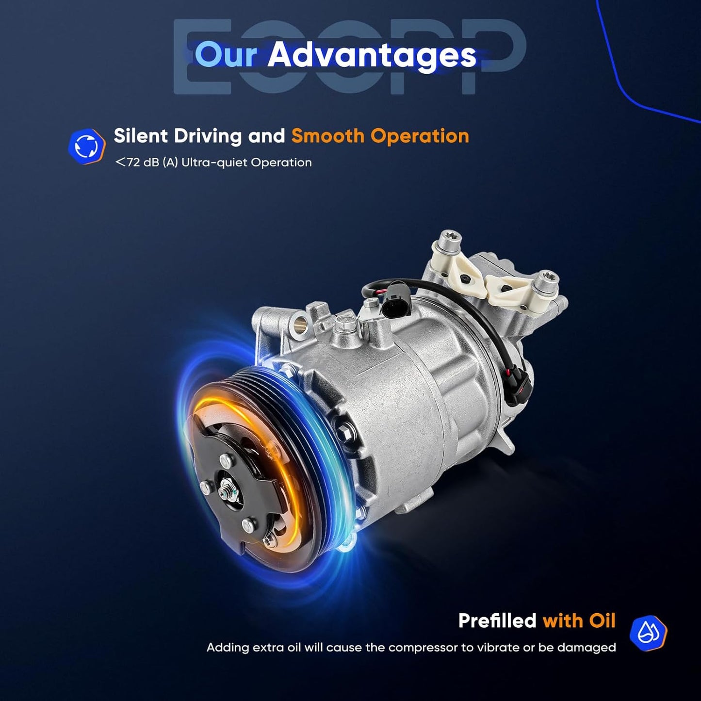 A/C Compressor with Clutch – Compatible with BMW 116i 1.6L (2004-2012) & 318i Coupe 2.0L (2010-2020)