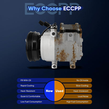 AC Compressor with Clutch for Kia Spectra 1.8L (2001-2004) – Fast Cooling