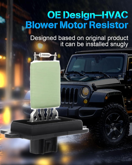 Heater Blower Motor Resistor & Air Conditioning Regulator – Compatible with 2006-2007 Jeep Commander, 2005-2007 Jeep Grand Cherokee (OE-RU-488, 973-028, 5143127AA) - KUDUPARTS