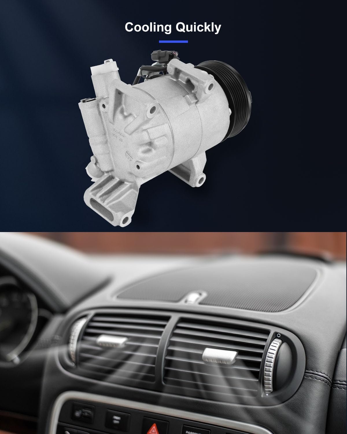A/C Compressor with Clutch – Compatible with 2016-2021 Honda Civic 1.5L & 2017-2022 Honda CR-V 1.5L