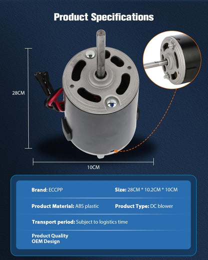 HVAC Heater Blower Motor 2311347 Compatible with Kenworth C500 1981-2015, K100 1981-1985, T170 2008-2015, T270 2008-2018, T300 1996-2008
