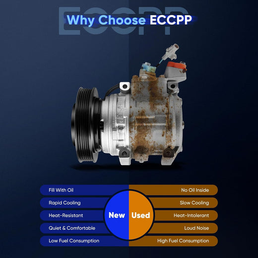 A/C Compressor with Clutch – Compatible with Toyota Corolla L4 1.8L (1998–2002) - KUDUPARTS