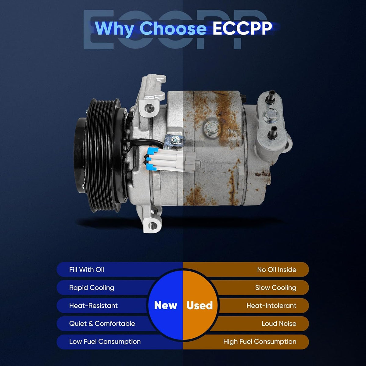 AC Compressor Compatible with Chevrolet Sonic L4 1.6L 1.8L 2012 – Fast Cooling Car AC Compressor - KUDUPARTS