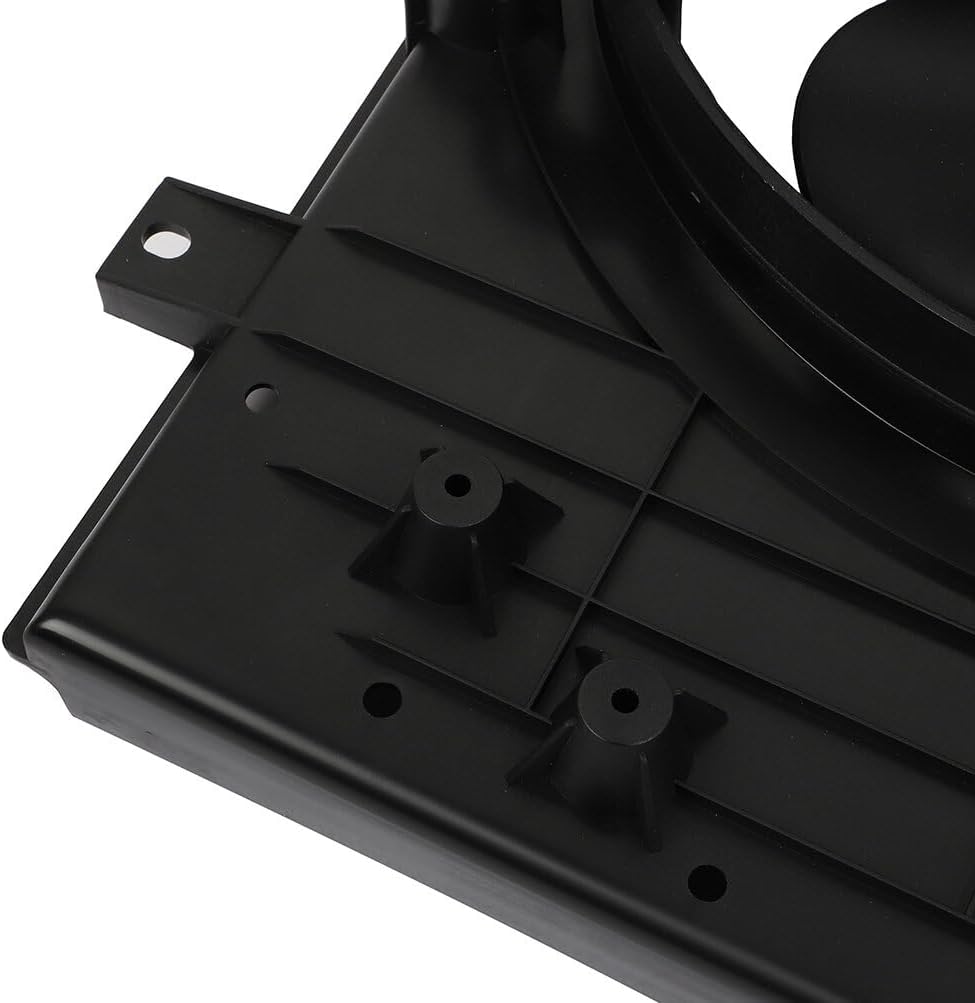 Radiator Condenser Cooling Fan Assembly Compatible with 2000-2002 TT, 2000-2006 TT Quattro, 1999-2006 Golf, 1999-2005 Jetta - KUDUPARTS