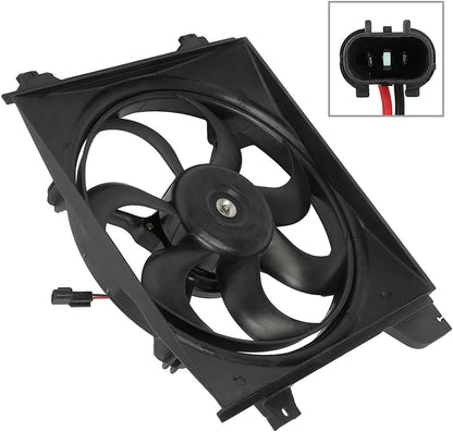 Radiator Cooling Fan Assembly Compatible with 2006-2007 Kia Rio & Rio5 – Engine Cooling Fan Replacement (610950-G, 620-735, 674-50111)