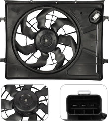 Radiator Fan Assembly Compatible with 2007-2010 Hyundai Elantra – 620-493, 621710, 674-50273