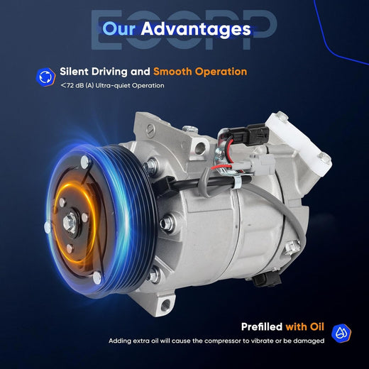 AC Compressor with Clutch – Fits Nissan Altima 2.5L (2019-2023) – Fast Cooling - KUDUPARTS