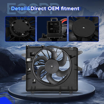 Radiator Cooling Fan Assembly Compatible with 2005-2014 Ford Mustang – 620-137, 621070