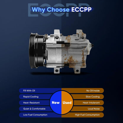 AC Compressor Compatible with Mercury Villager & Nissan Quest 3.0L 1993-1998 – 4 Groove FS10