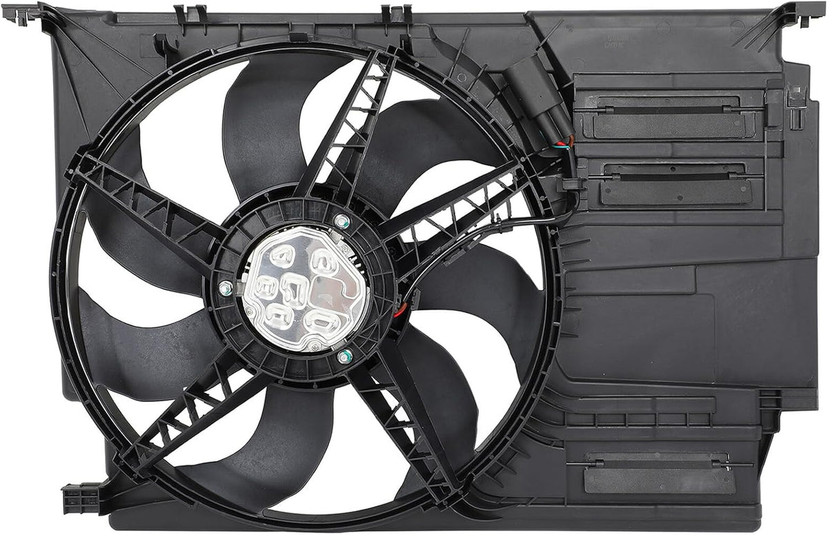 Radiator Cooling Fan Assembly Compatible with Mini Cooper 2014-2019 | FA71642, 17427617609, 17428645861, 17428596240 - KUDUPARTS