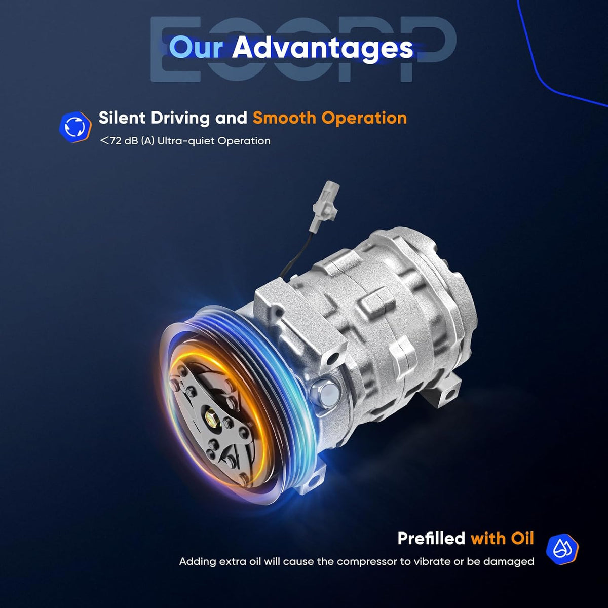 AC Compressor Compatible with Chevrolet Tracker & Suzuki Vitara 2.0L (1999-2003) - KUDUPARTS
