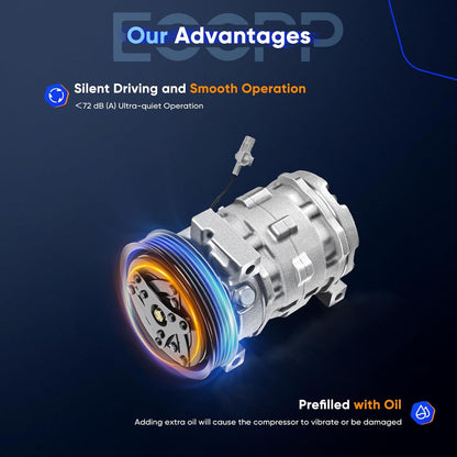 AC Compressor Compatible with Chevrolet Tracker & Suzuki Vitara 2.0L (1999-2003)