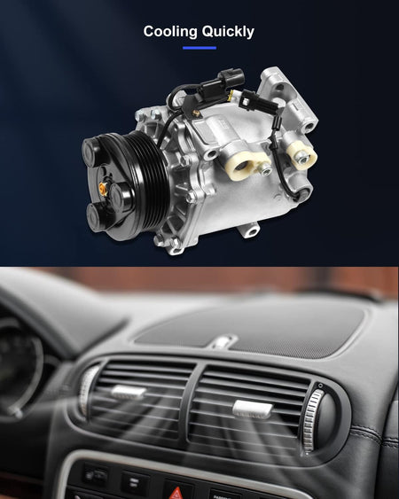 Air Conditioning Compressor 2.4L – Compatible with 2001-2005 Dodge Stratus & Mitsubishi Eclipse - KUDUPARTS