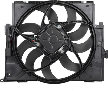 Radiator Cooling Fan Assembly Compatible with 2014-2016 BMW 228i, 2015-2016 228i xDrive, 2014-2018 320i – Replaces 6010278, 17428641963, 17427640508 (300W)